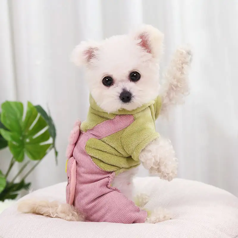 Pet Thicken Warm Four-legged Clothes Flower Pants
