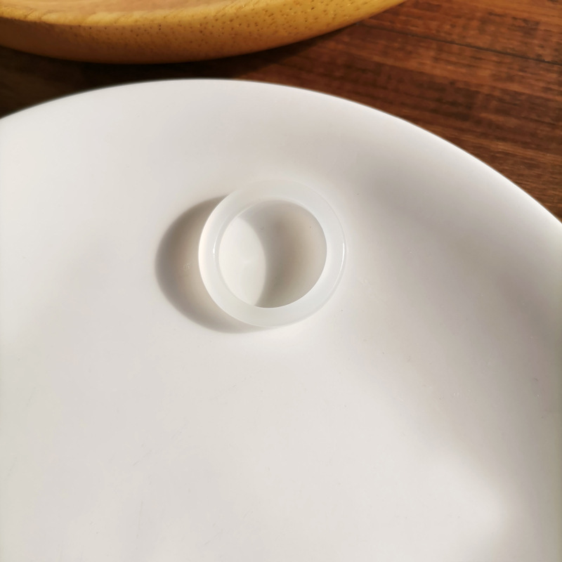 Cute Girl Heart Index Finger Ring Milky White - Shop at LoveMi