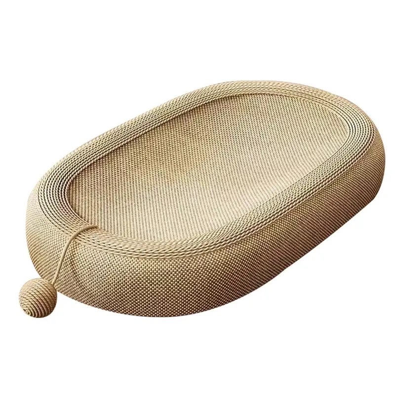Oval Cat Scratcher Board Bed Kitten Scratching Pad Bowl Nest Activity Center UK