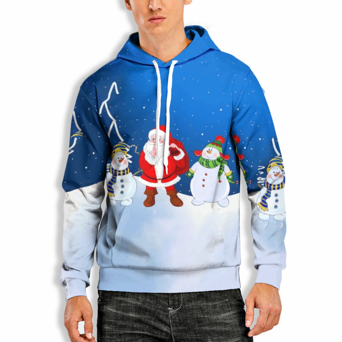 Christmas Printed Sweater Men's Loose All-match Tide Brand