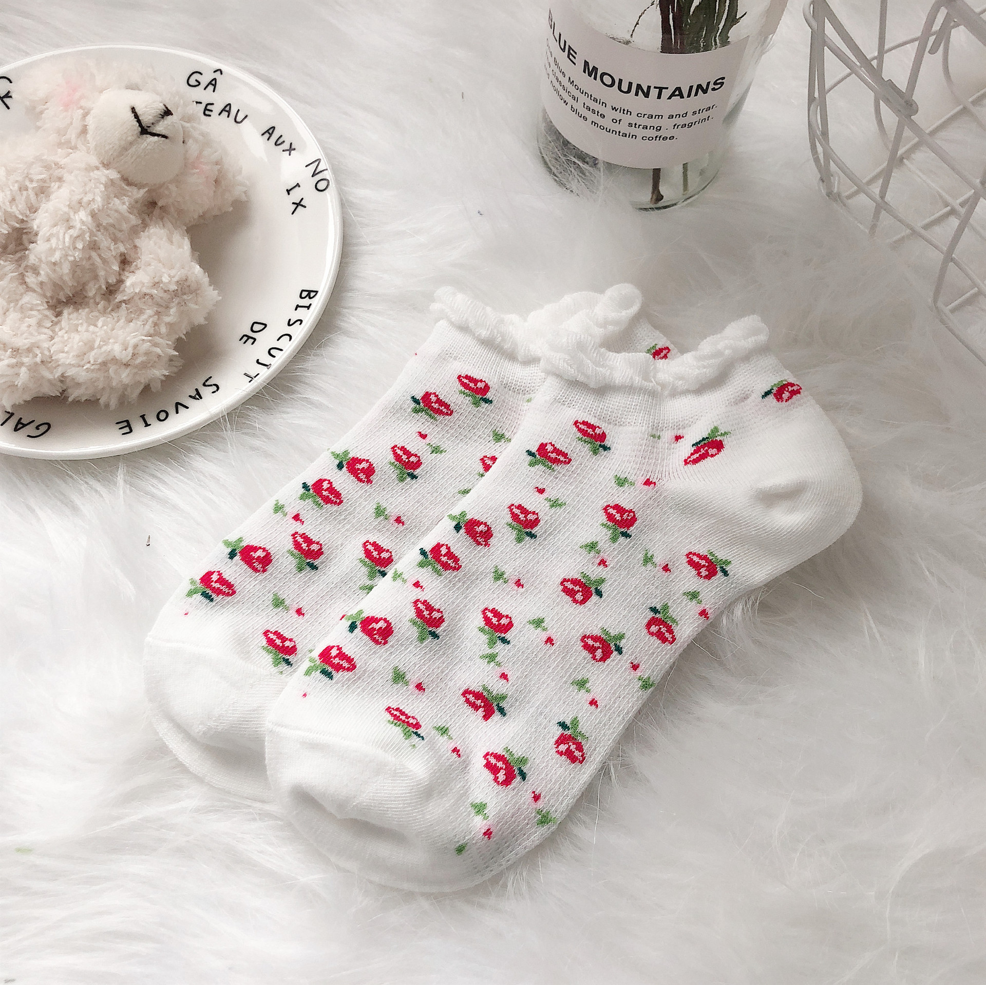 Title 11, Bubble Mouth Small Floral Socks