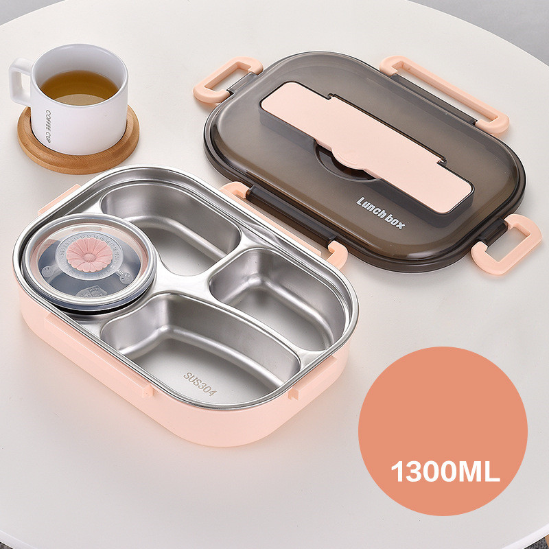 Lunch Box 304 Stainless Steel Double-layer Lunch Box For Students