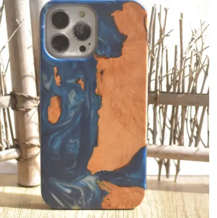 Resin Wood Mobile Phone Case Anti Drop Grain New Protective Cover