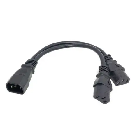 Y Splitter Adapter Cable Single C14 to Dual C13