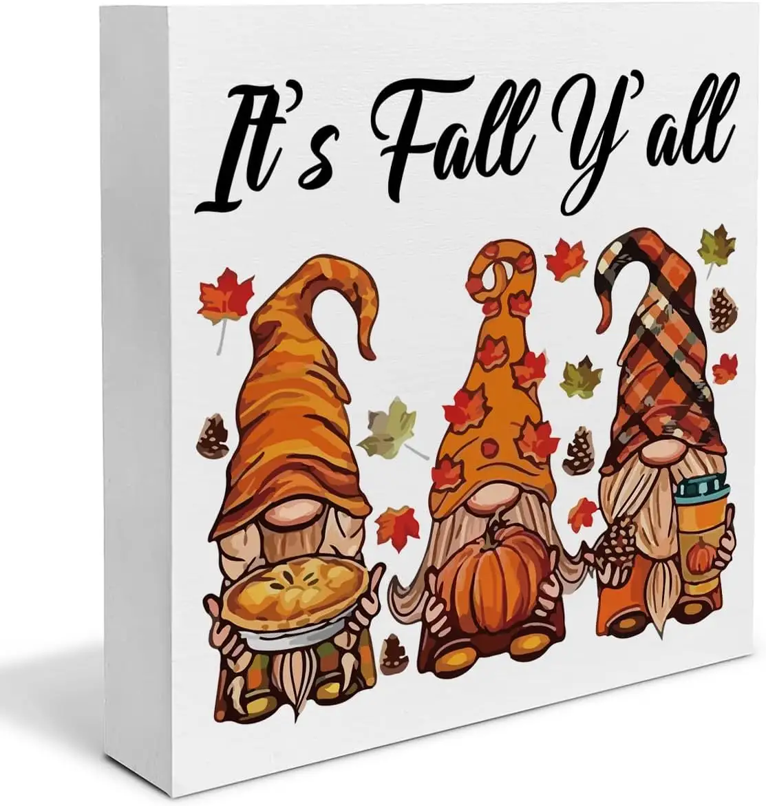Fall Decor Autumn Decorations, Gnomes Wooden Sign