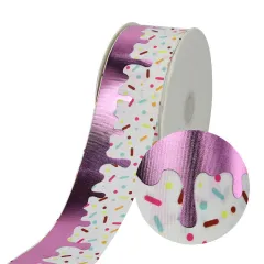 75mm Bronzing Rib Ribbon Hair Accessories Diy Material Packaging Baking Dessert Gift Box Packing Ribbon - View 1