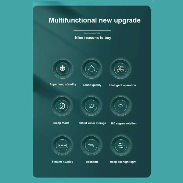 3 In 1 Fan Air Conditioner Small Water Air Cooler LED Lights Air Cooling Fan