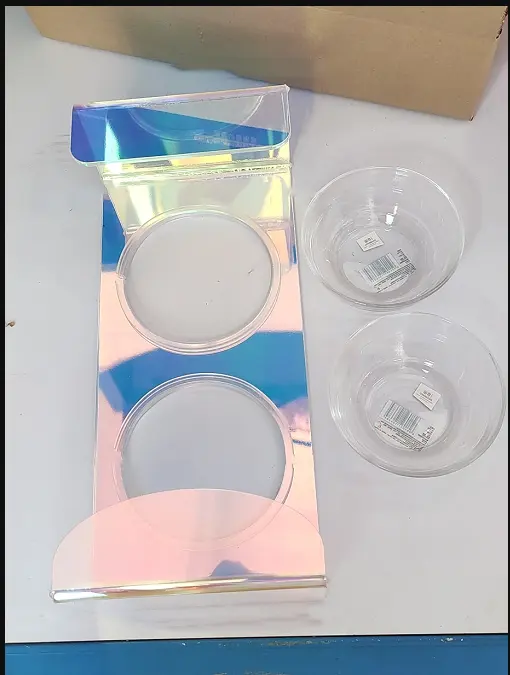 Acrylic Pet Dazzling Bowl Food Basin Small