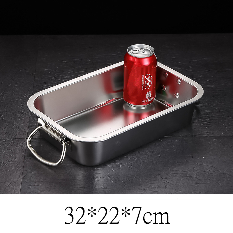 Title 9, Stainless Steel Flat-bottomed Rectangular Deepe...