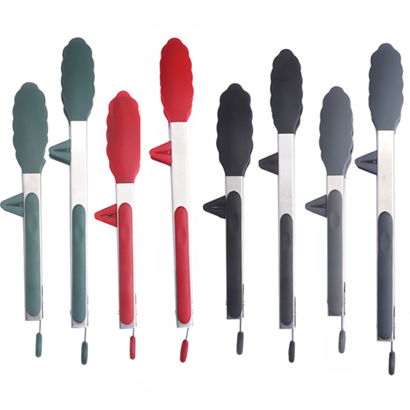 Silicone Food Clip 9 Inch 12 Inch Barbecue Clip Stainless Steel Bread Clip