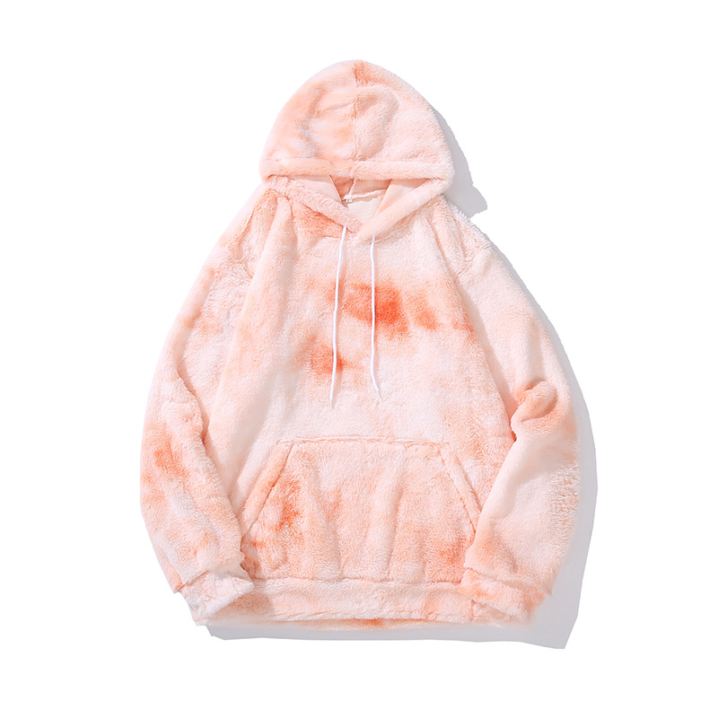 Title 2, New Pullover Tie-dye Plush Hooded Sweater