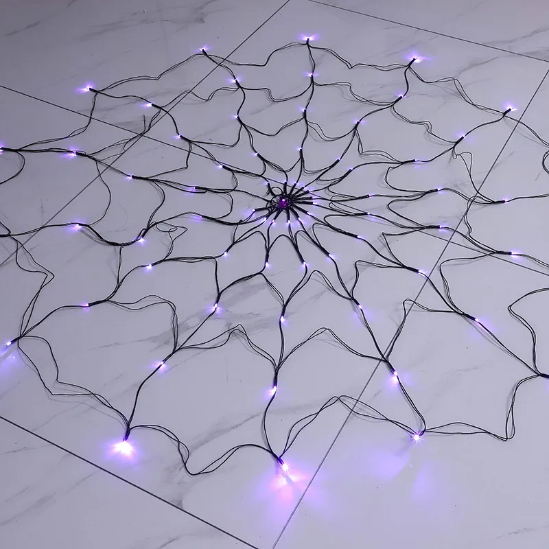 LED Spider Web Lights Halloween Decoration – image 3