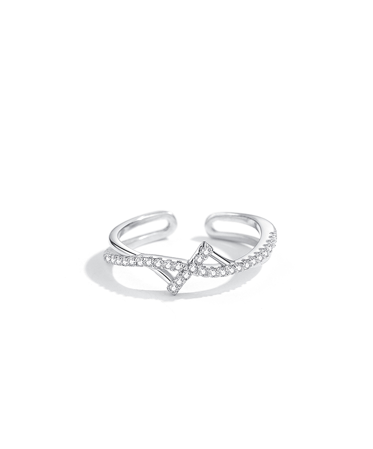 Title 3, Womens Sterling Silver Intertwined Lightning R...