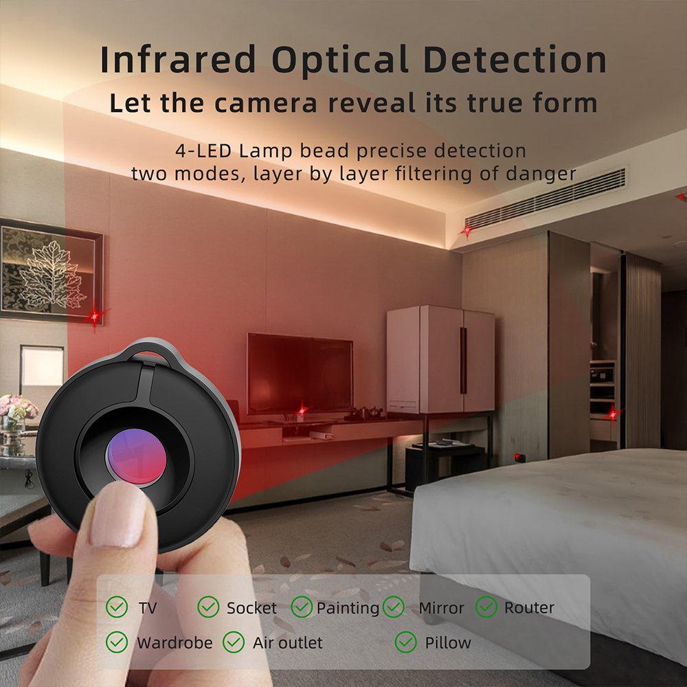 Camera Detector Long Standy Infrared Optical Detection 5M Detection Distance Easy Remote Inspection Camera Nowhere To Hide