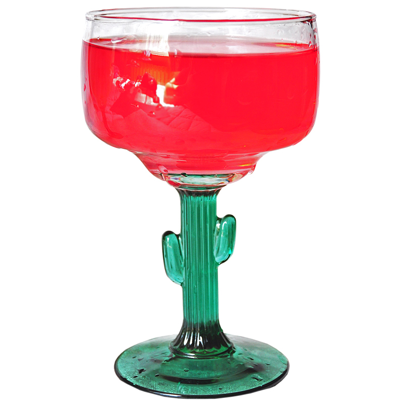 Glass Cup Creative Green Cactus