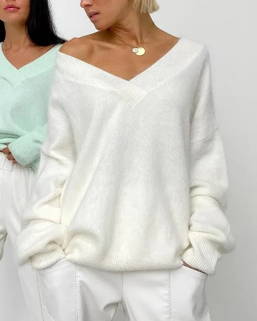 Warm Sweaters For Sweater Women Loose White - Shop at LoveMi