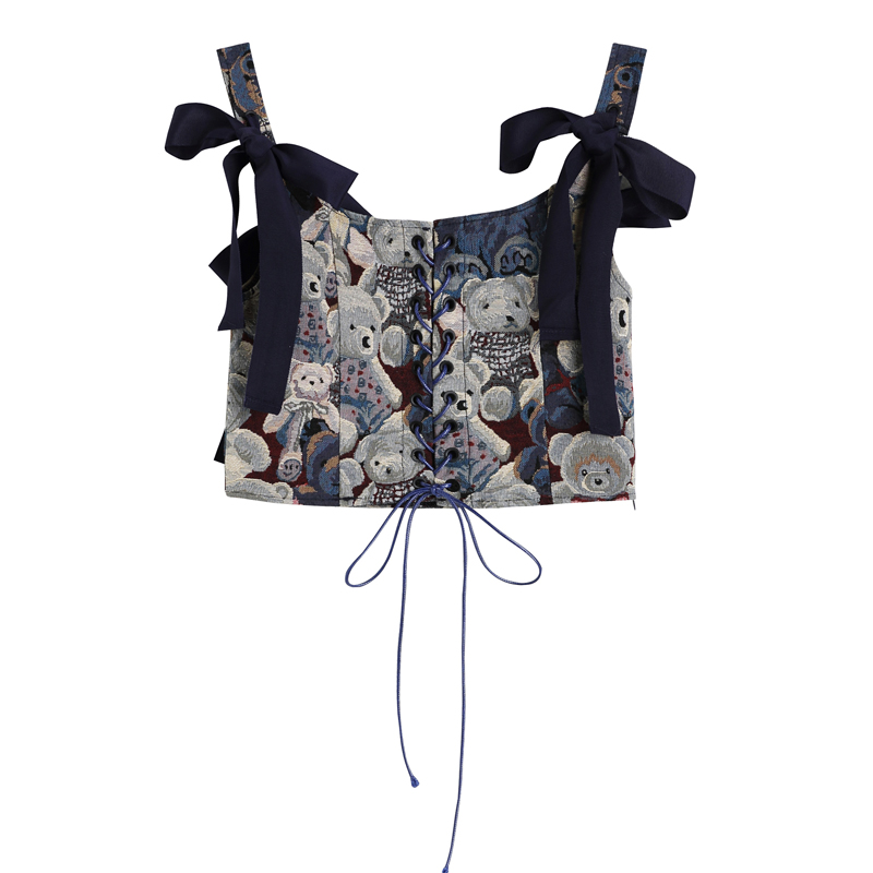 Title 4, Summer Short Printed Outer Vest Corset