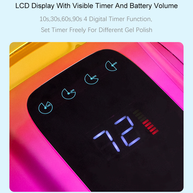 Nail Light Therapy Machine 96W High Power Quick Dry Smart Wireless UV — foto 7