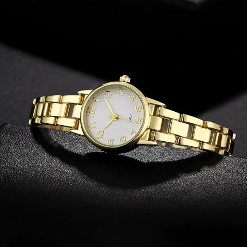 Women's Waterproof Analog Quartz Watch, Small Thin Dainty Bracelet Watch