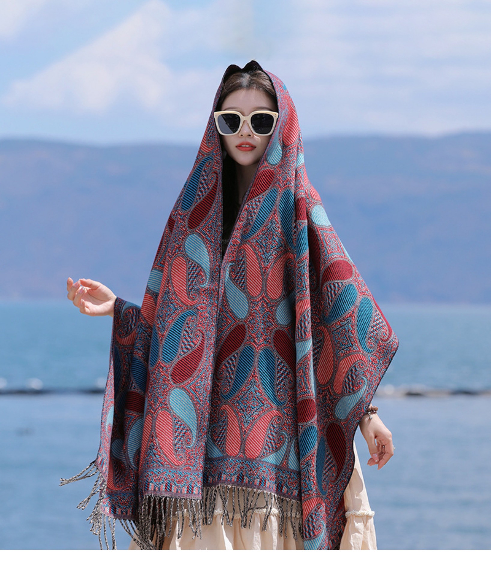 Title 9, Retro Ethnic Style Shawl Women