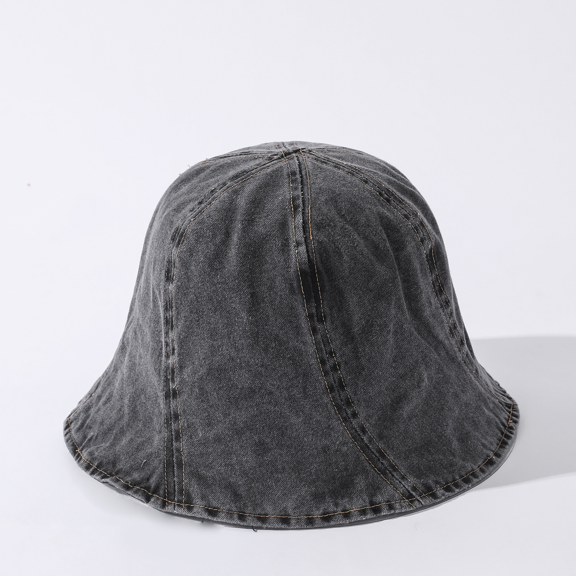 New Washed Denim Bucket Hat Women's Casual Fashion