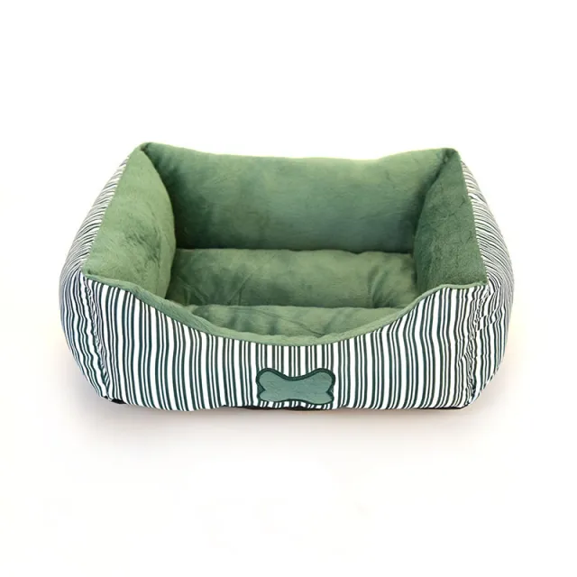 Bone Pattern Teddy Kennel Small And Medium sized For All Seasons Green - Shop at LoveMi