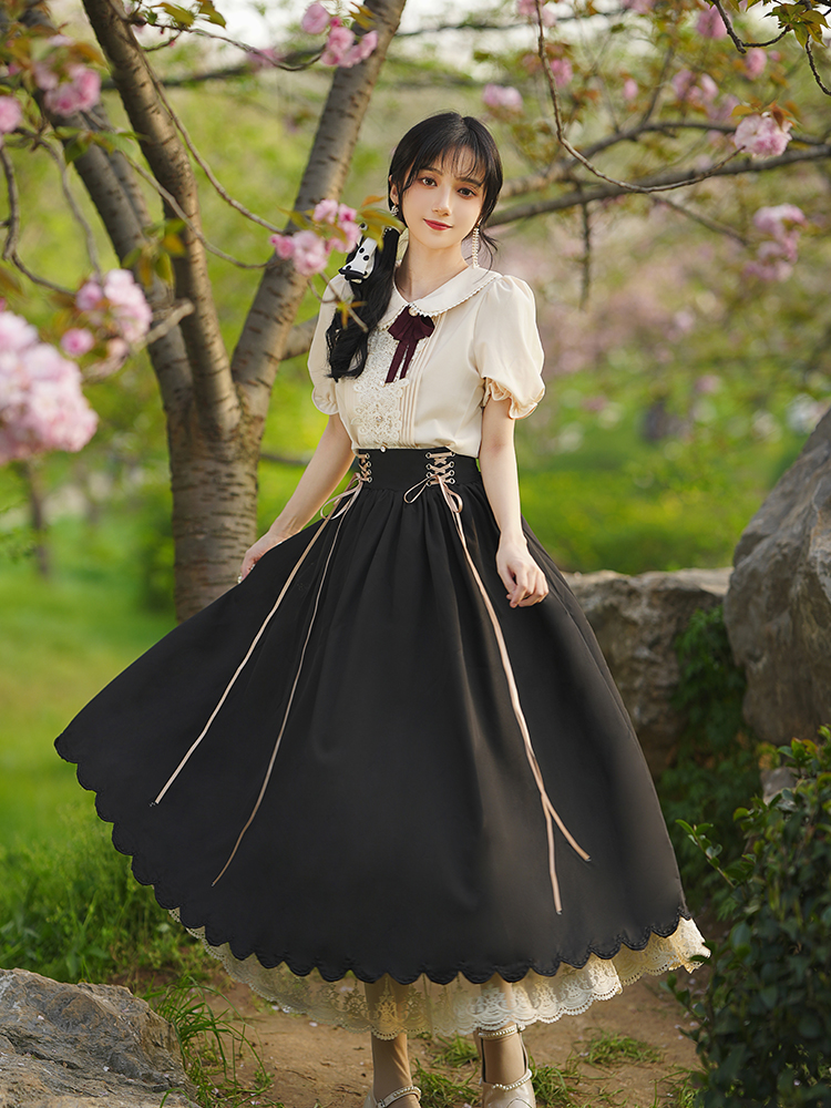 Embroidered A-Line Long Dress, picture 5 of 10