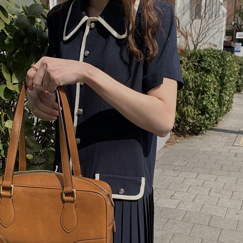 A-Line Polo Collar Short Dress, picture 2 of 5