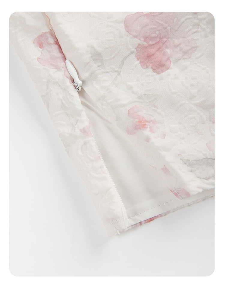 Floral Puff Sleeve Shirt Women's Short Design Sense