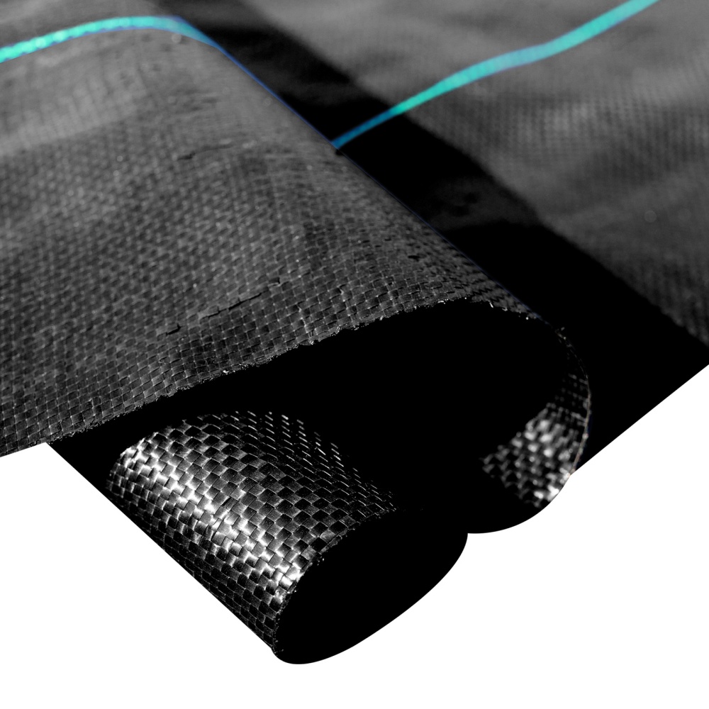 VEVOR 6.5FTx300FT Premium Weed Barrier Fabric Heavy Duty 3OZ, Woven Weed Control Fabric, High Permeability Good For Flower Bed, Geotextile Fabric For Underlayment, Polyethylene Ground Cover image 6
