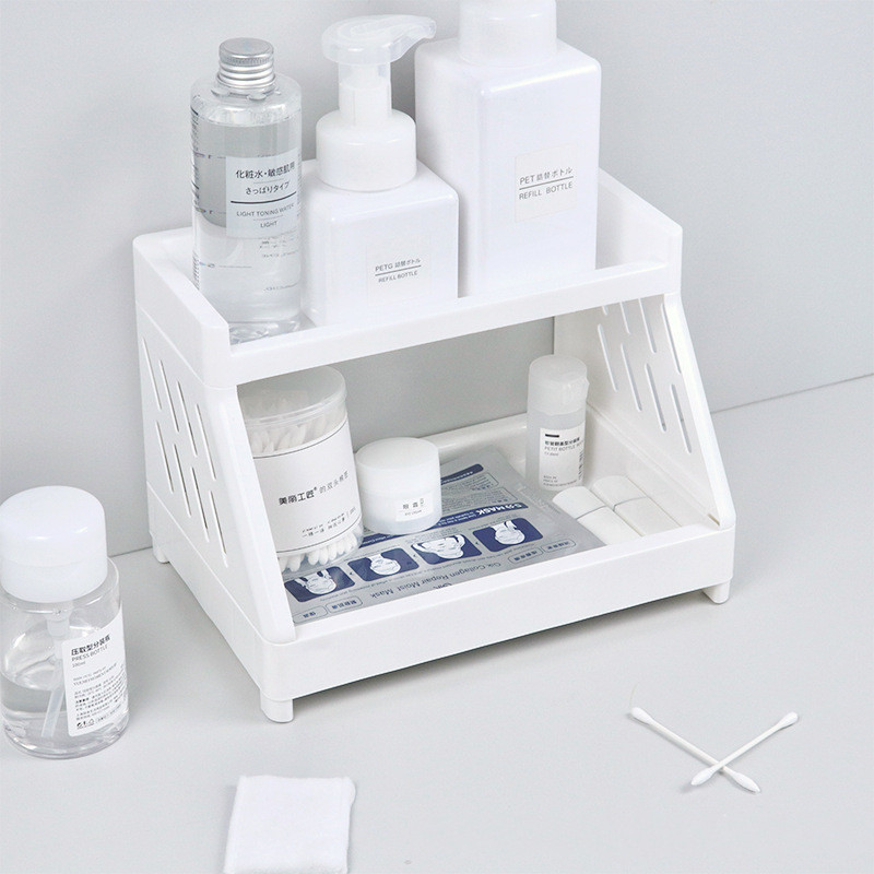 Creative Two-layer Hollow Plastic Shelf Tabletop