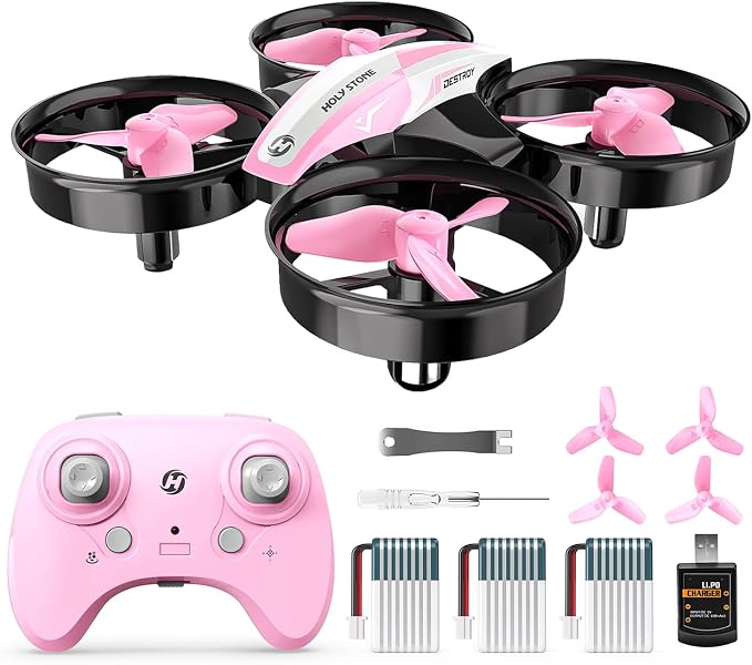 Mini RC Nano Quadcopter Drone For Kids And Beginners With Auto Hover, Circle Fly, 3D Flip And Headless Mode, Pink