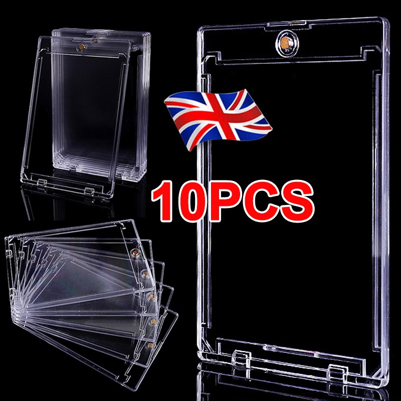 10 Pack V35pt One Touch Magnetic Trading Card Holder Case Mag