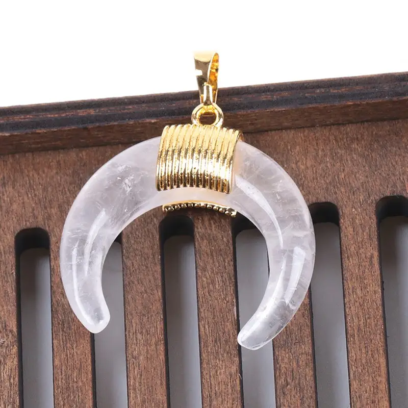Natural Crystal Moonstone Pendant Unisex Ornament