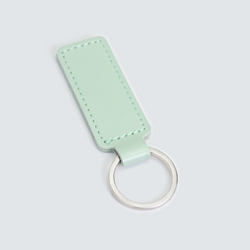 Title 6, Creative PU Leather Keychain Simple DIY Key Ring