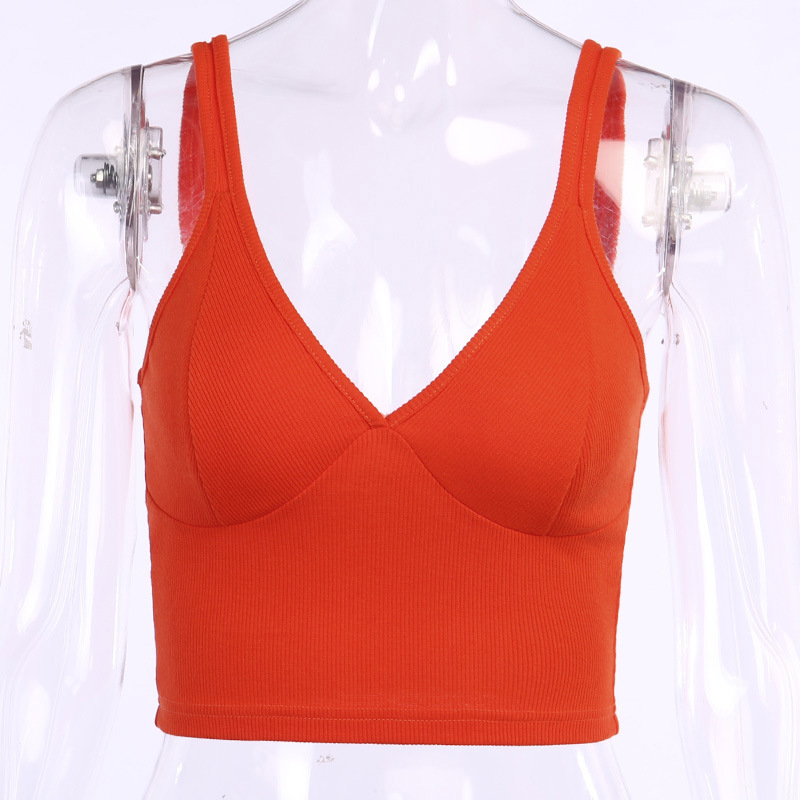 Women's New Inner Trim Backless Top In Solid Color