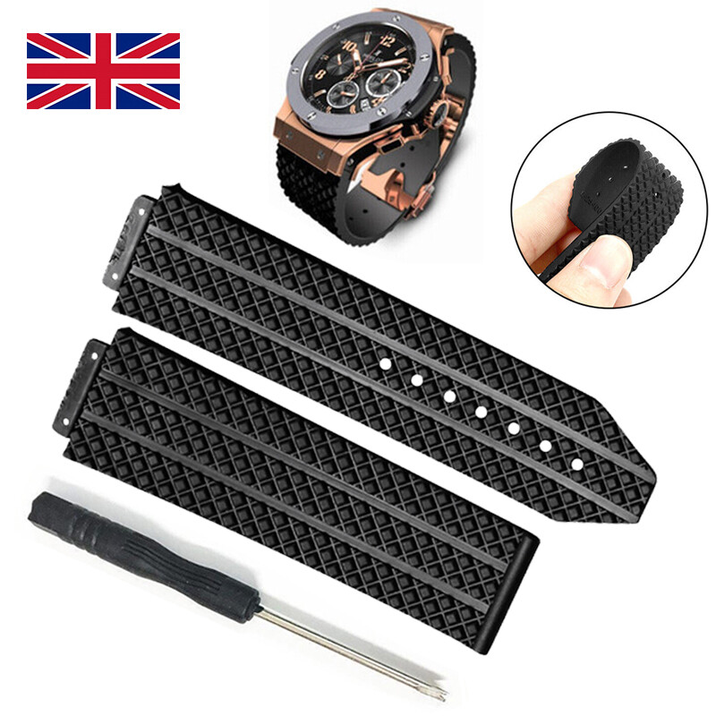 24mm Silicone Rubber Watch Band Wrist Straps Replacement