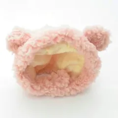 Pet Hat Bear Plush Hood Photo Headwear Dress Up Accessories - Pink - View 1