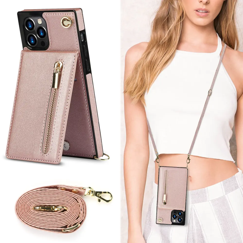 Zipper Phone Case Crossbody