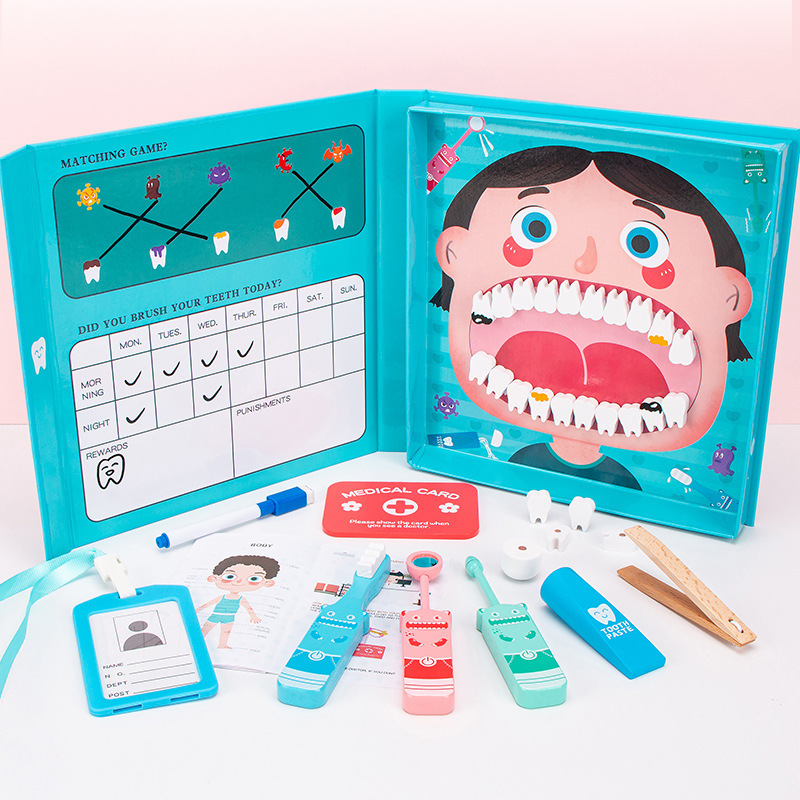 Title 3, Wooden Childrens Oral Dentist Nurse Simulation...