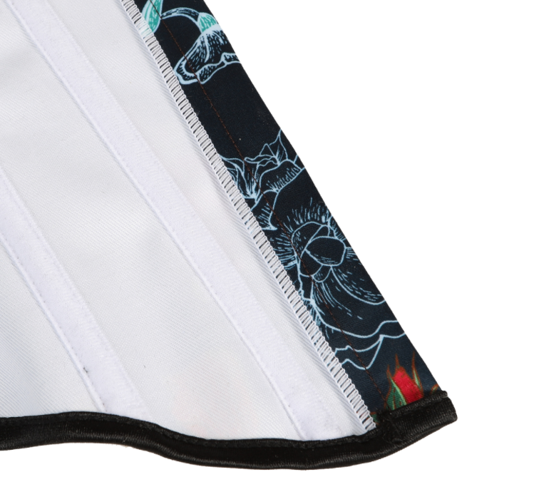 Skeleton Printed Floral Ding Breast Waist Corset