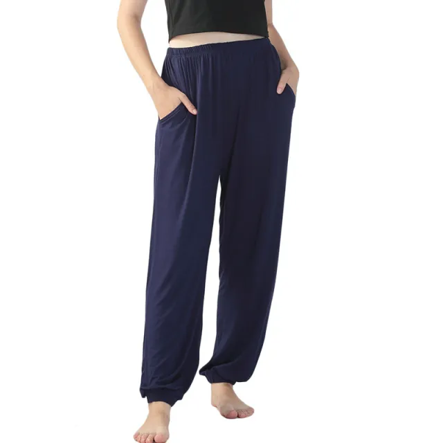 High Waist Elastic Length Plus Size Yoga Track Pants Blue - Shop at LoveMi