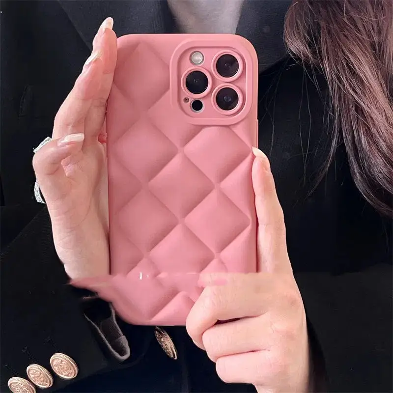 Lingge Silicone Phone Case Soft Shell