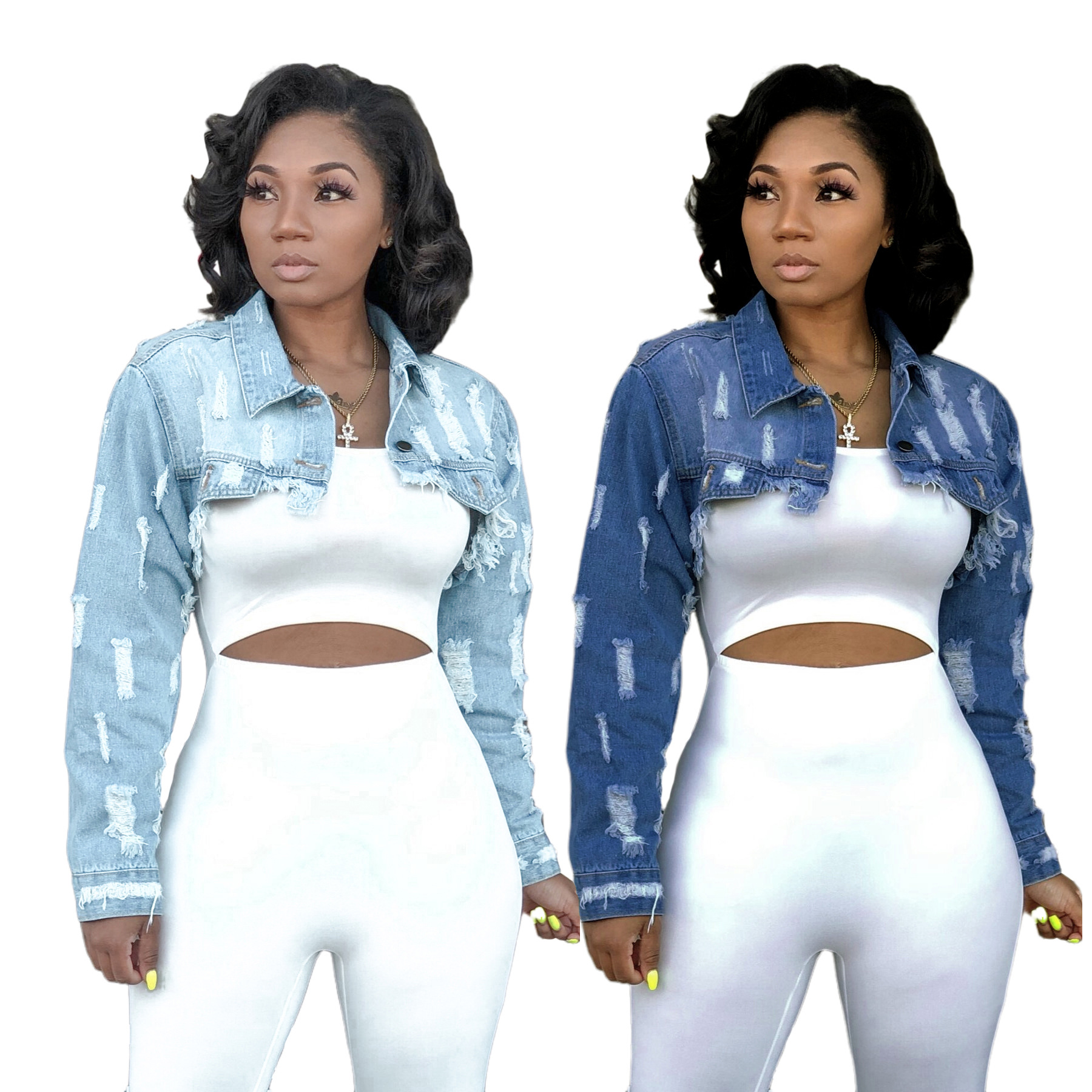 New European And American Fashion Women's Short Denim Jacket