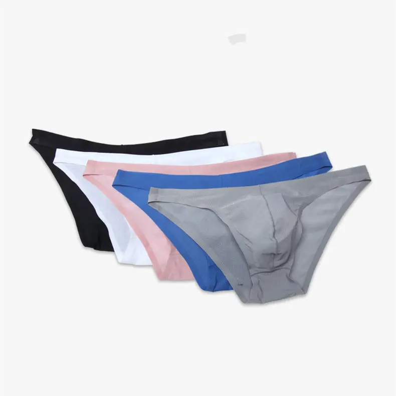 Seamless Men Thin Ice Silk Translucent U