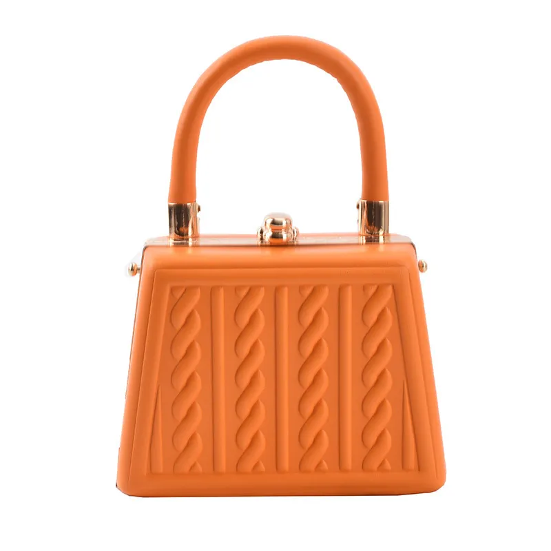 Women's Handbag Simple Casual Single Shoulder Bag Clip Twist Pottery - Orange