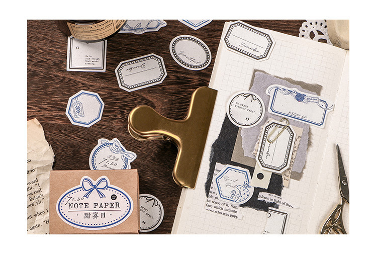 Mini Label Series Retro Hand Account DIY Decoration Base Paper 45 Sheets