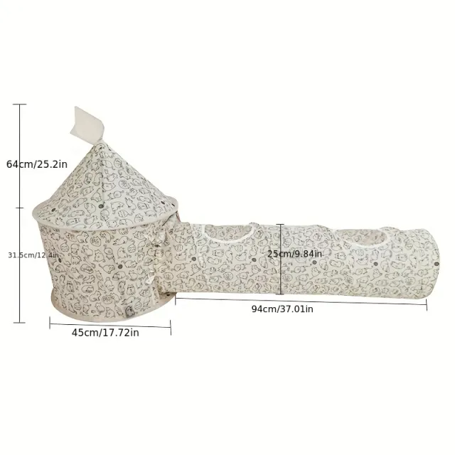 Cat Tunnel Splicing Tent Cat Nest Four Seasons Universal Portable Quick Folding Cat Pet Play House Tent With Up Tunnel For Cats Little Fat Cat - Shop at LoveMi