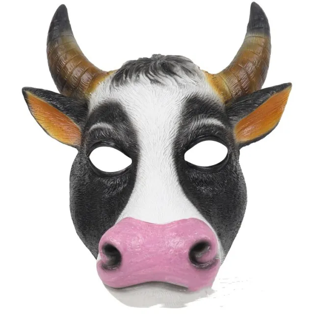 Easter Masquerade Latex Cow Half Face Mask Cow - Shop at LoveMi