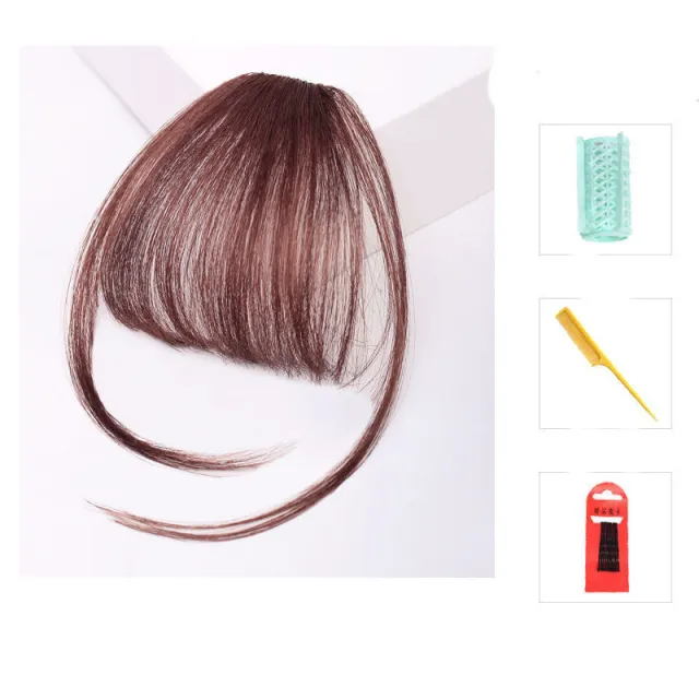 French 3d Air Bangs Wig Female Character Natural And Realistic Invisible Real Hair Piece 7 Style - Shop at LoveMi